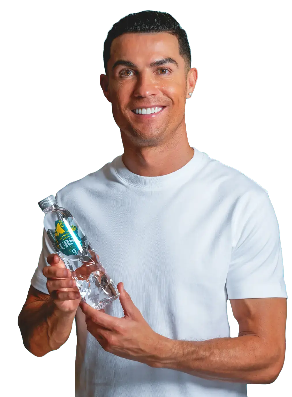 Cristiano Ronaldo držeći URSU9 vodu